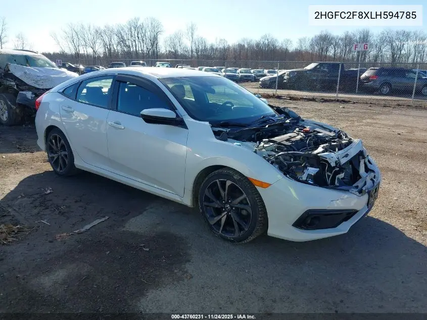 2HGFC2F8XLH594785 2020 Honda Civic Sport