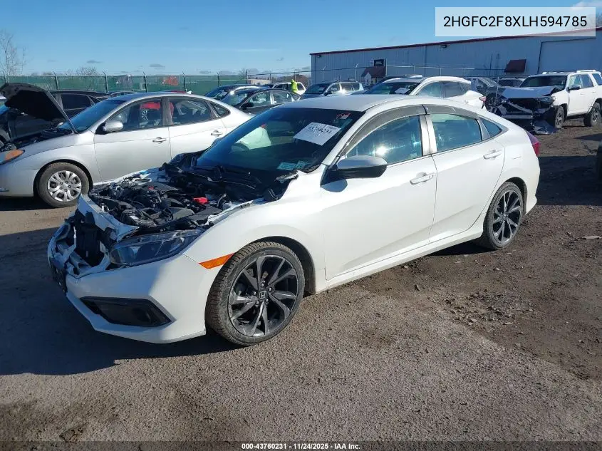 2HGFC2F8XLH594785 2020 Honda Civic Sport