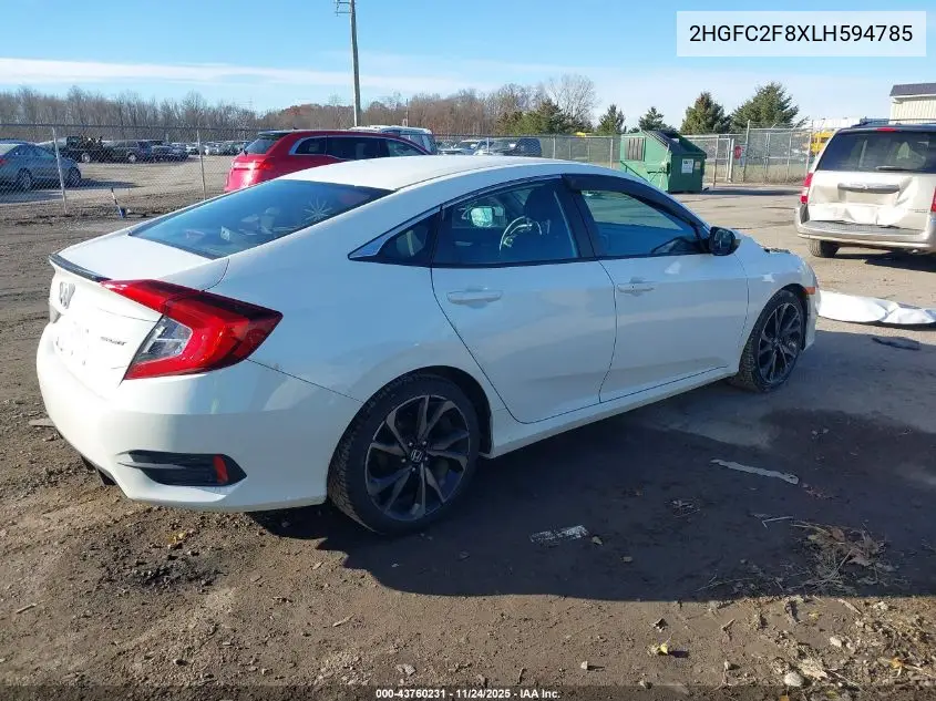 2HGFC2F8XLH594785 2020 Honda Civic Sport