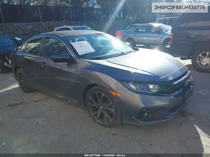 2HGFC2F8XLH533775 2020 Honda Civic Sport