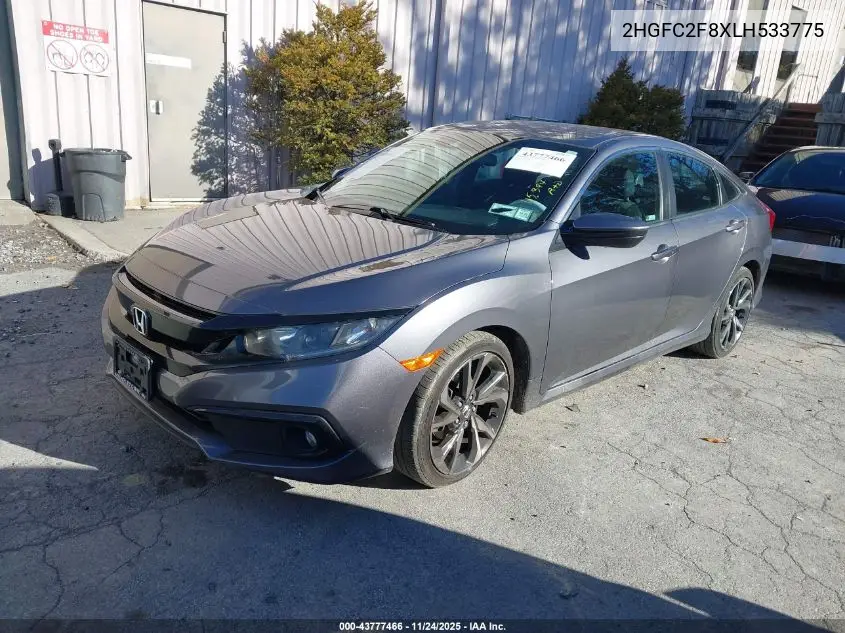 2HGFC2F8XLH533775 2020 Honda Civic Sport