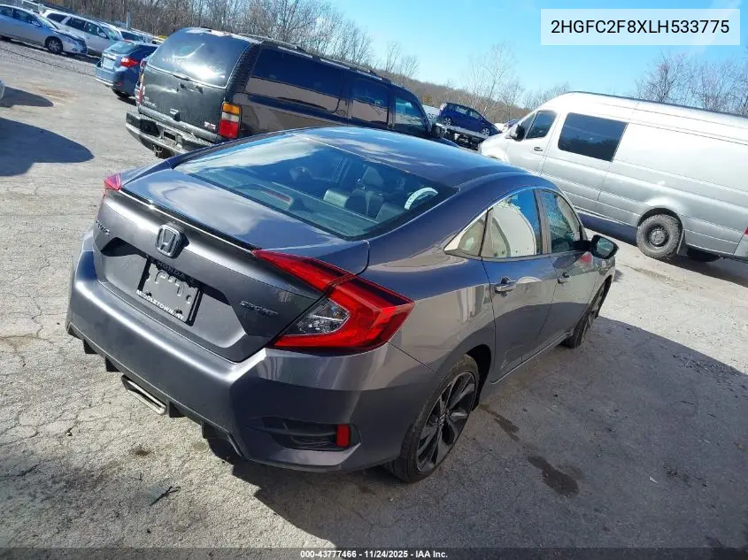 2HGFC2F8XLH533775 2020 Honda Civic Sport