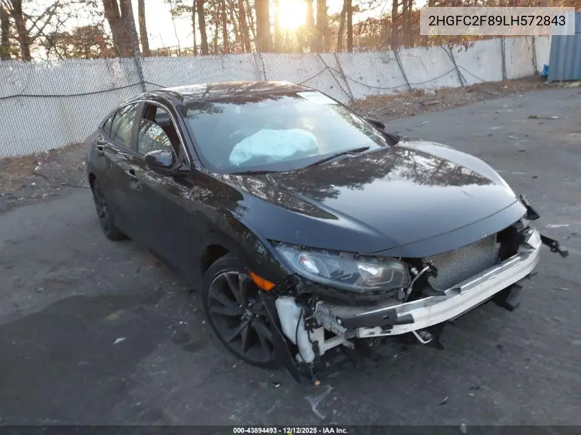 2HGFC2F89LH572843 2020 Honda Civic Sport