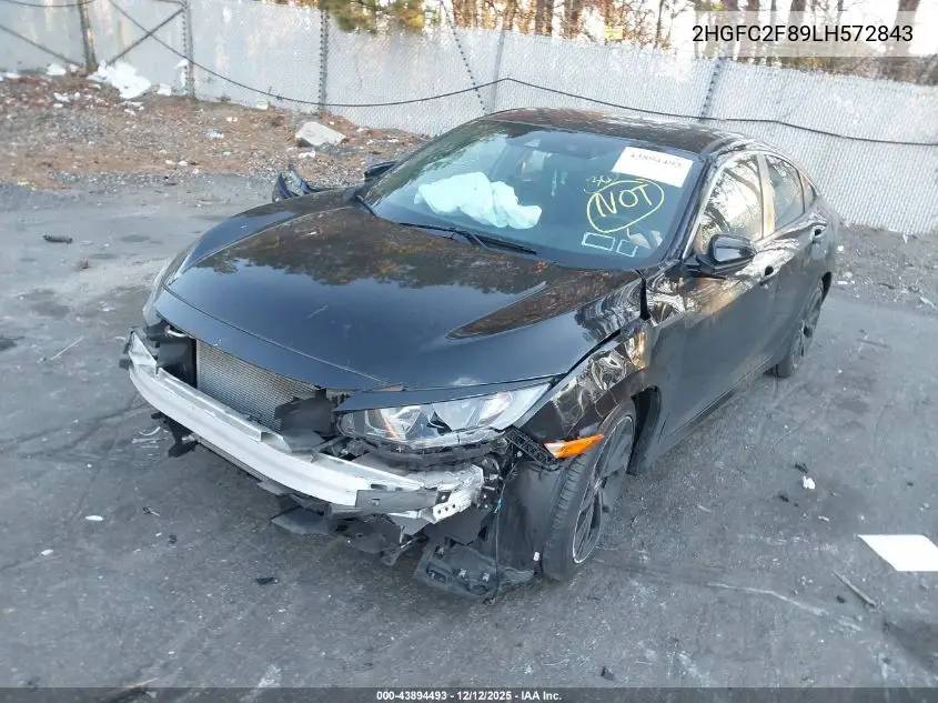 2HGFC2F89LH572843 2020 Honda Civic Sport