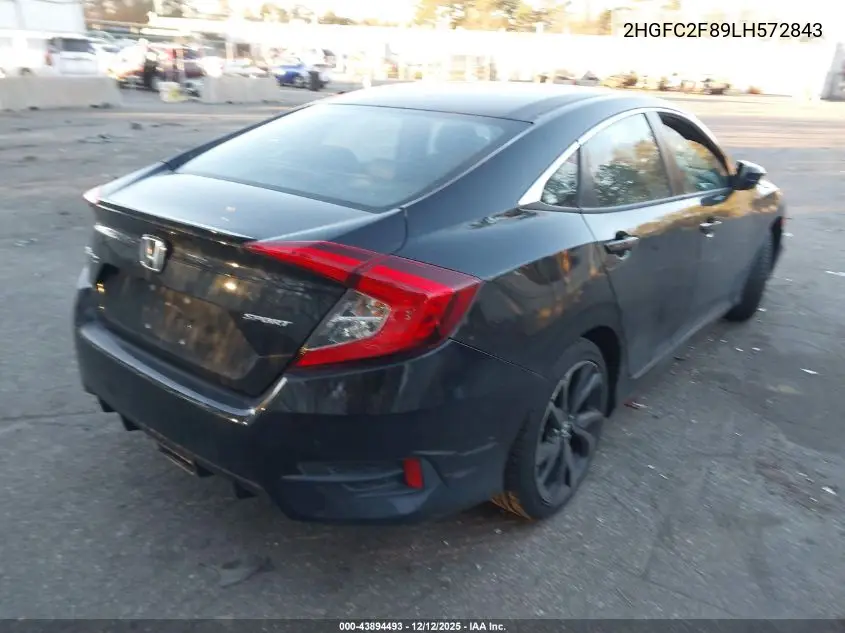 2HGFC2F89LH572843 2020 Honda Civic Sport