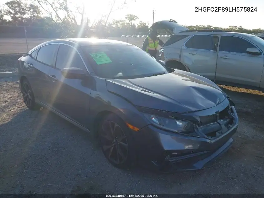 2HGFC2F89LH575824 2020 Honda Civic Sport