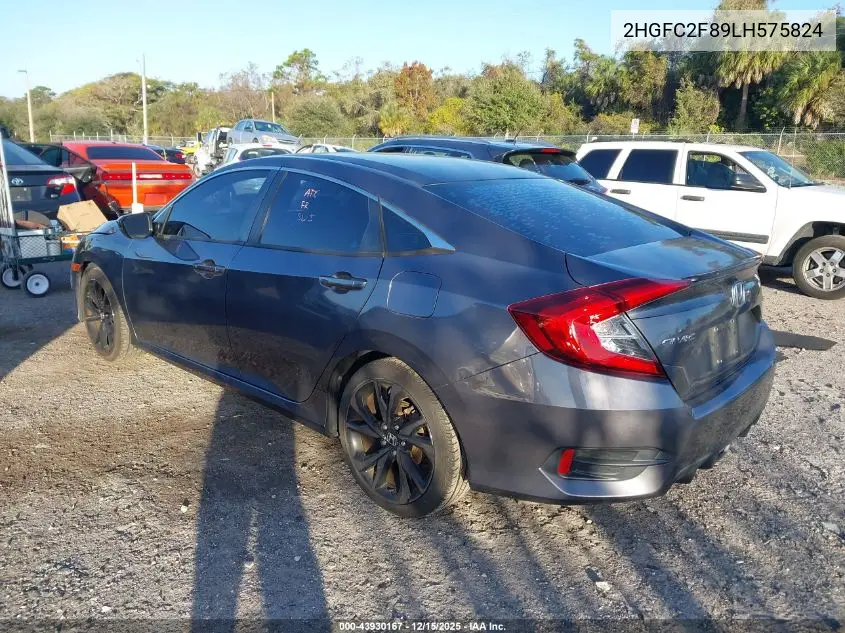 2HGFC2F89LH575824 2020 Honda Civic Sport