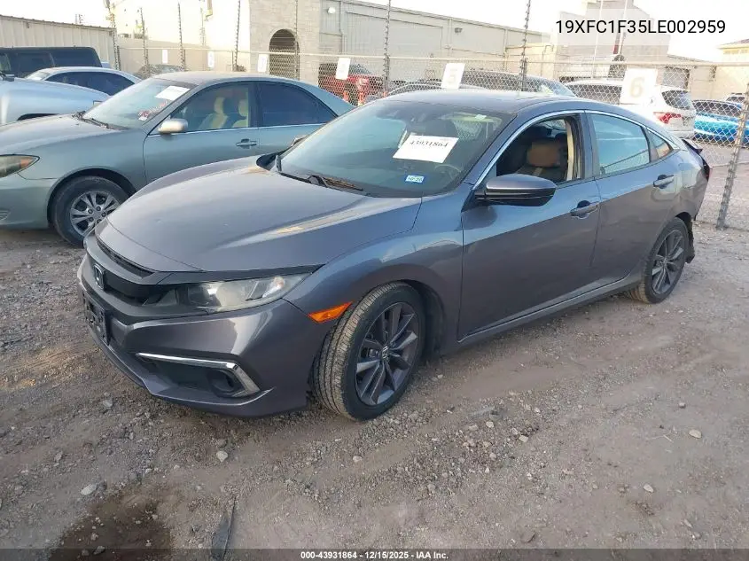19XFC1F35LE002959 2020 Honda Civic Ex