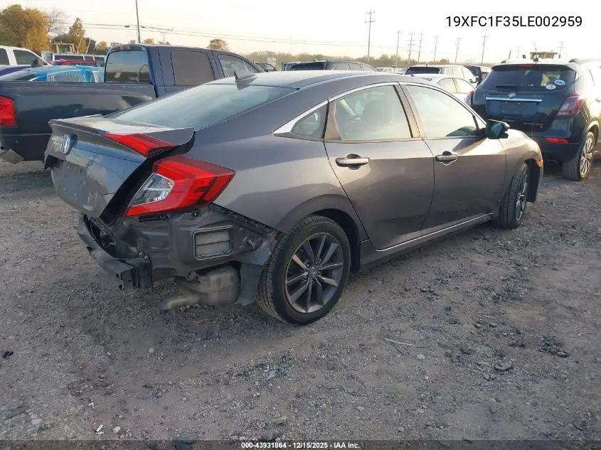 19XFC1F35LE002959 2020 Honda Civic Ex