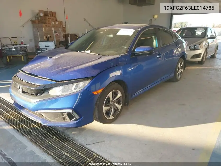 19XFC2F63LE014785 2020 Honda Civic Lx