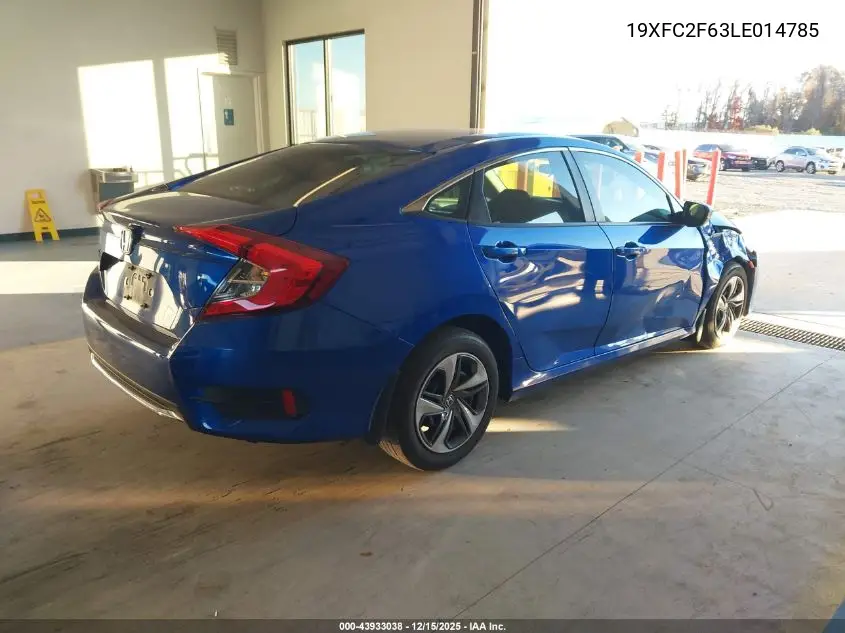19XFC2F63LE014785 2020 Honda Civic Lx