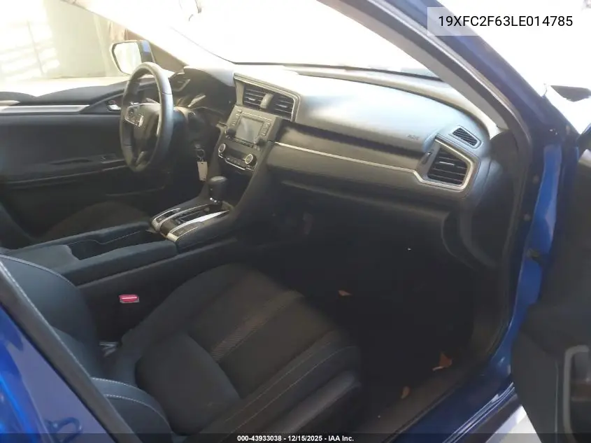 19XFC2F63LE014785 2020 Honda Civic Lx