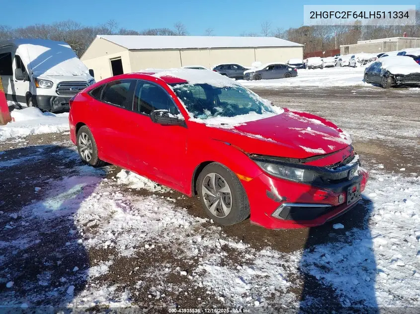 2HGFC2F64LH511334 2020 Honda Civic Lx