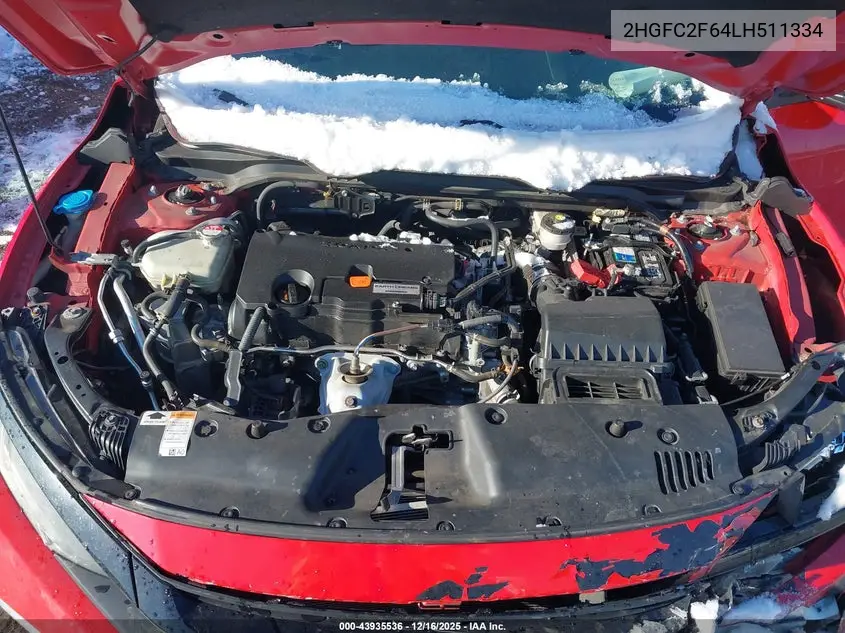 2HGFC2F64LH511334 2020 Honda Civic Lx