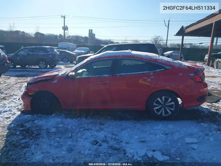 2HGFC2F64LH511334 2020 Honda Civic Lx