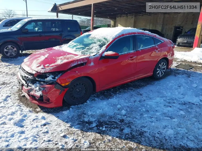 2HGFC2F64LH511334 2020 Honda Civic Lx