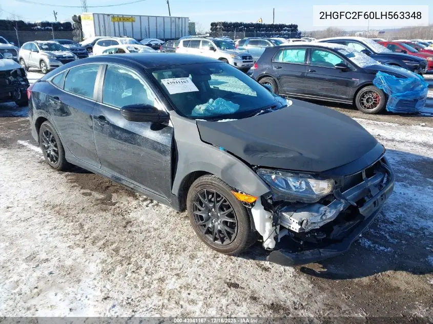 2HGFC2F60LH563348 2020 Honda Civic Lx