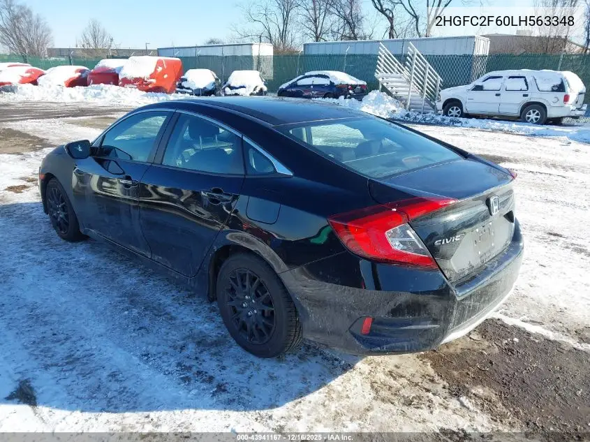2HGFC2F60LH563348 2020 Honda Civic Lx
