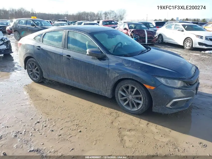 19XFC1F3XLE200274 2020 Honda Civic Ex