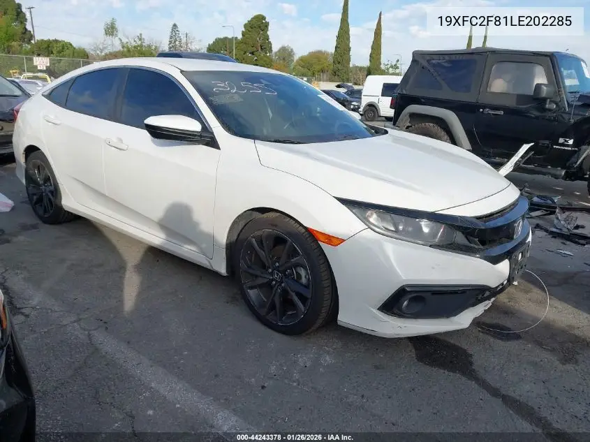 19XFC2F81LE202285 2020 Honda Civic Sport