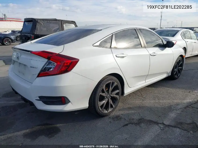 19XFC2F81LE202285 2020 Honda Civic Sport