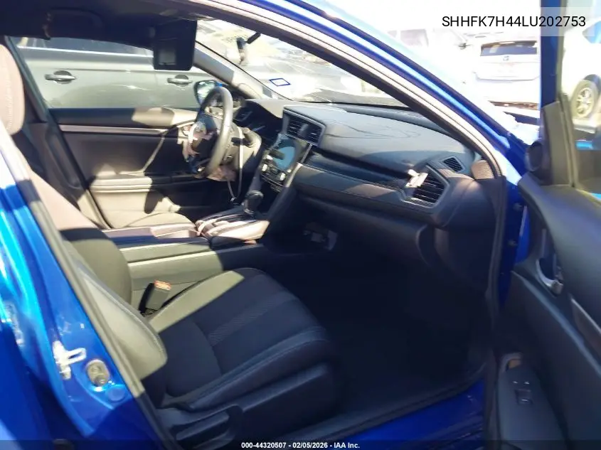 SHHFK7H44LU202753 2020 Honda Civic Sport