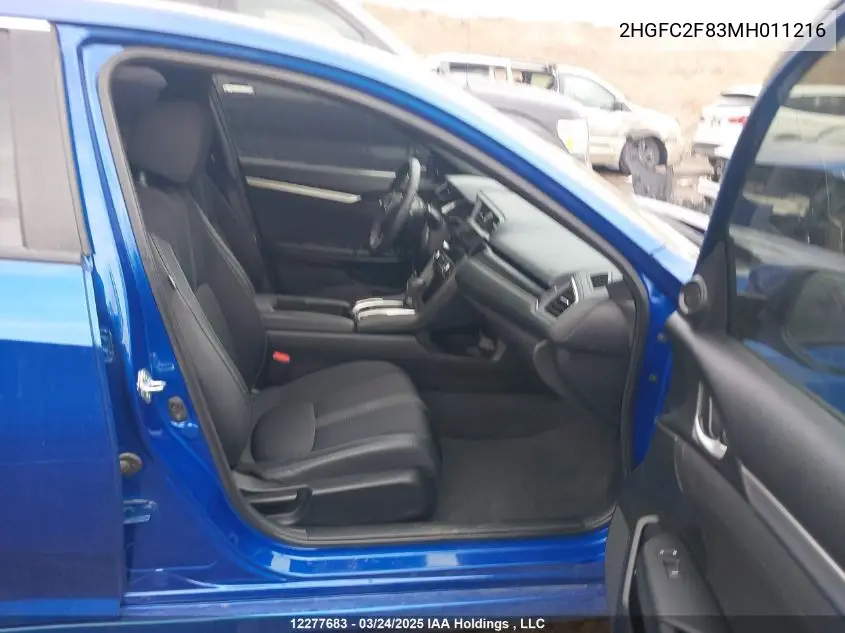 2HGFC2F83MH011216 2021 Honda Civic Sport