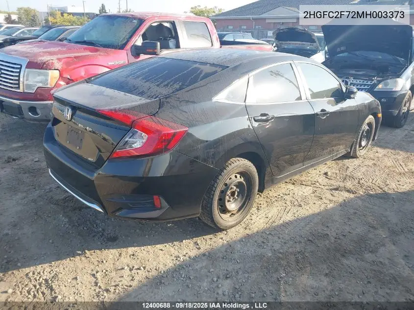 2HGFC2F72MH003373 2021 Honda Civic Ex 4Dr