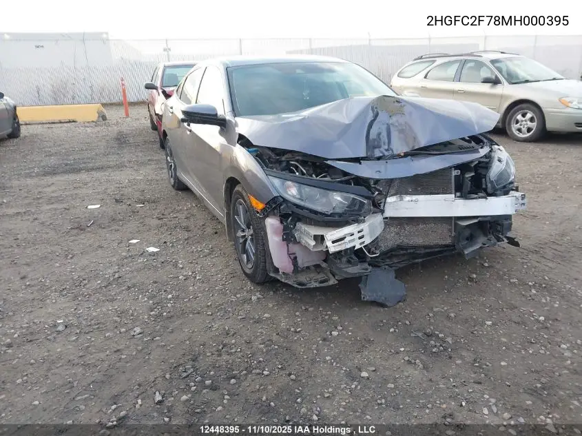2HGFC2F78MH000395 2021 Honda Civic Ex