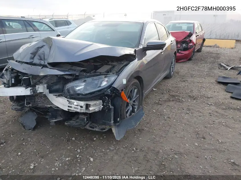 2HGFC2F78MH000395 2021 Honda Civic Ex