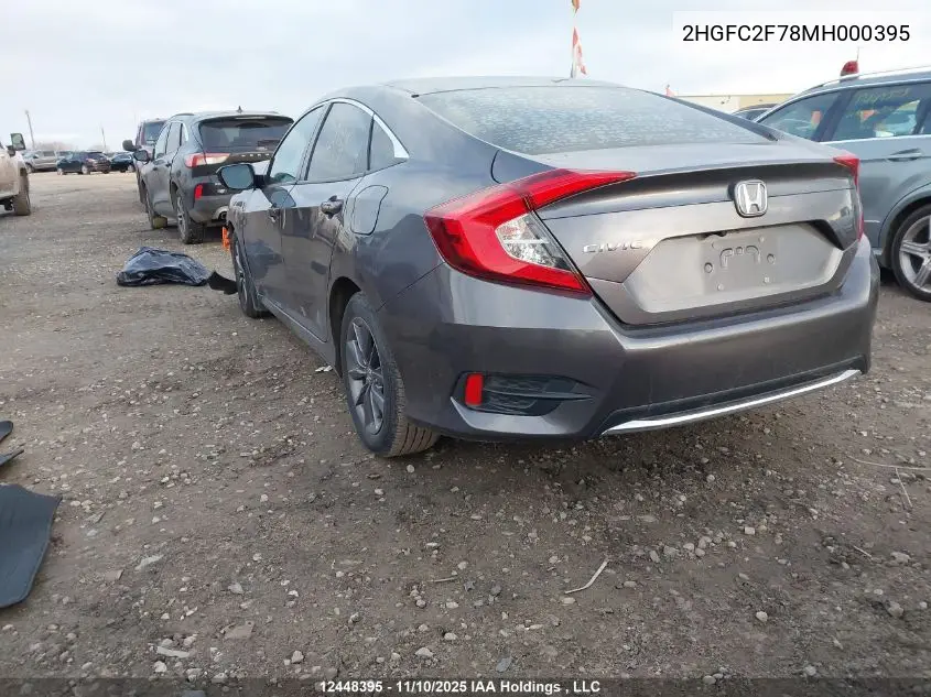2HGFC2F78MH000395 2021 Honda Civic Ex