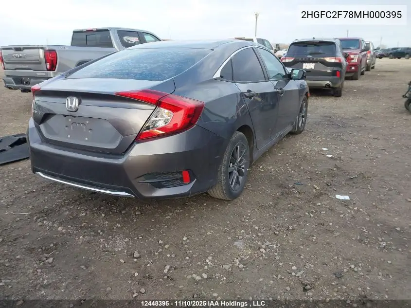 2HGFC2F78MH000395 2021 Honda Civic Ex
