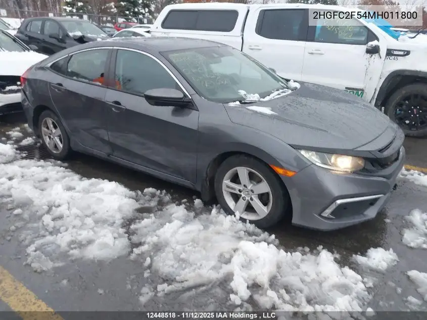 2HGFC2F54MH011800 2021 Honda Civic Lx