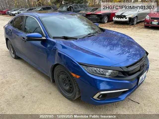 2HGFC1F93MH101307 2021 Honda Civic Touring