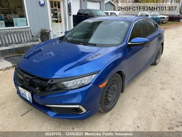 2HGFC1F93MH101307 2021 Honda Civic Touring