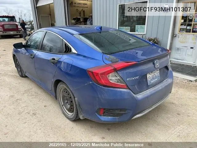 2HGFC1F93MH101307 2021 Honda Civic Touring