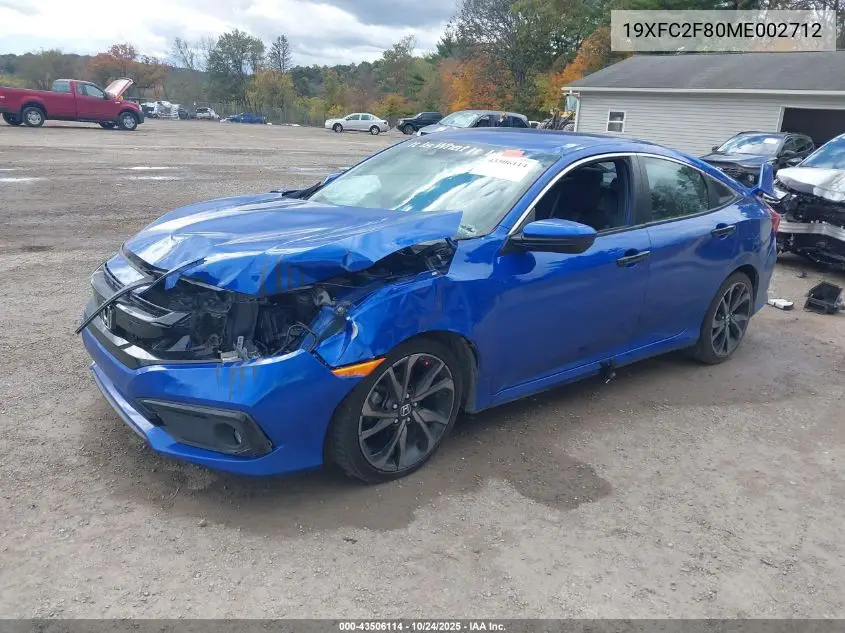 19XFC2F80ME002712 2021 Honda Civic Sport