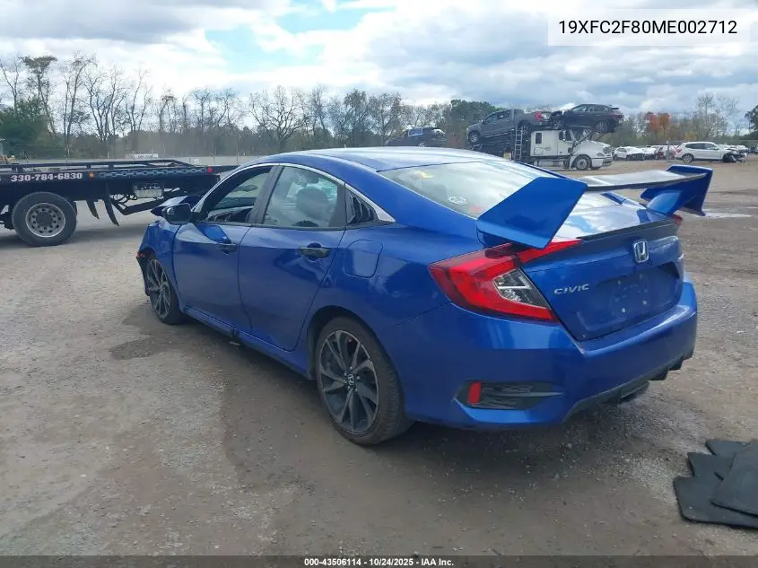 19XFC2F80ME002712 2021 Honda Civic Sport