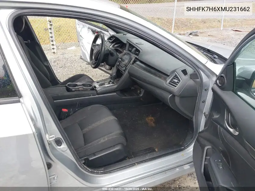 SHHFK7H6XMU231662 2021 Honda Civic Ex