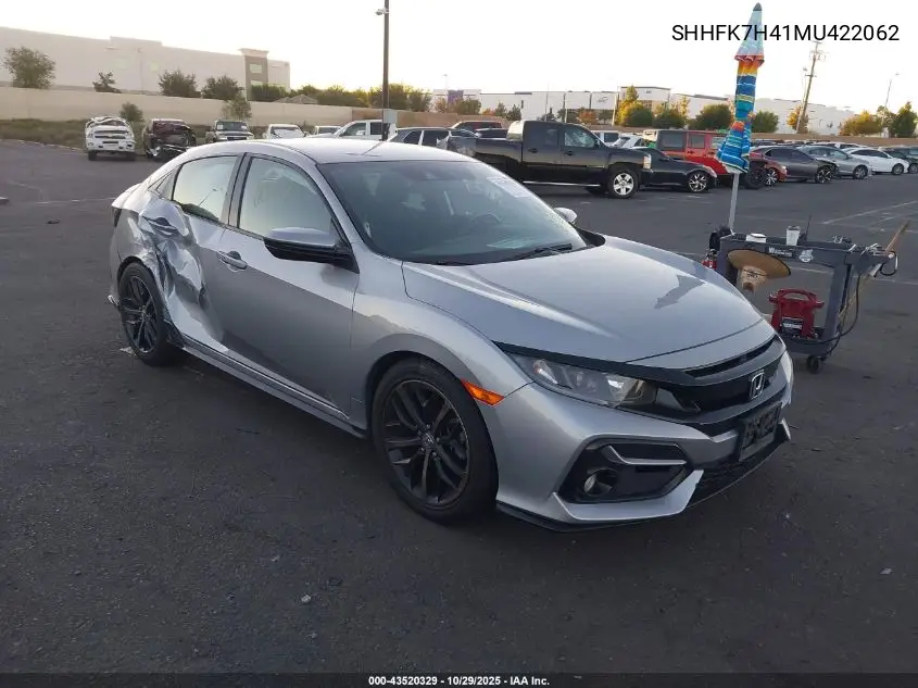 SHHFK7H41MU422062 2021 Honda Civic Sport
