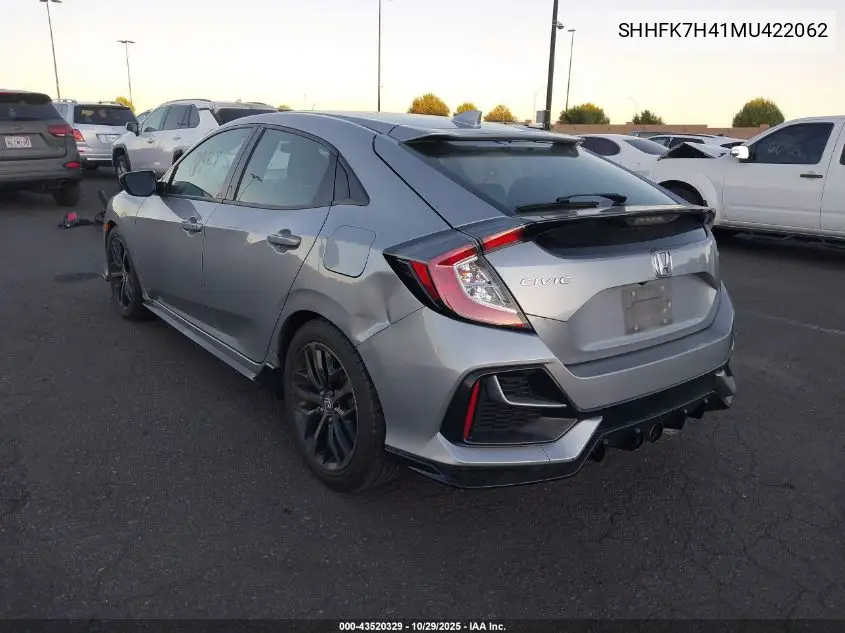 SHHFK7H41MU422062 2021 Honda Civic Sport