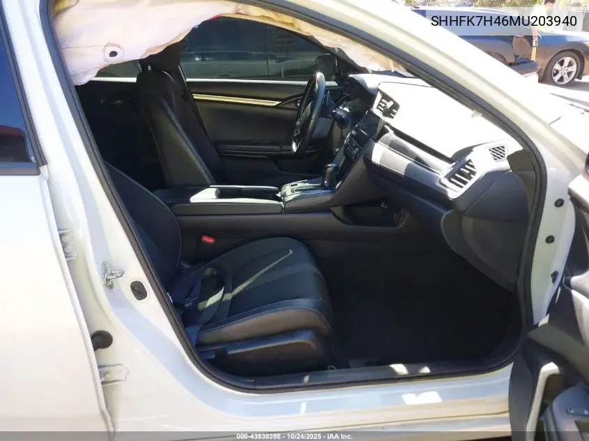 SHHFK7H46MU203940 2021 Honda Civic Sport