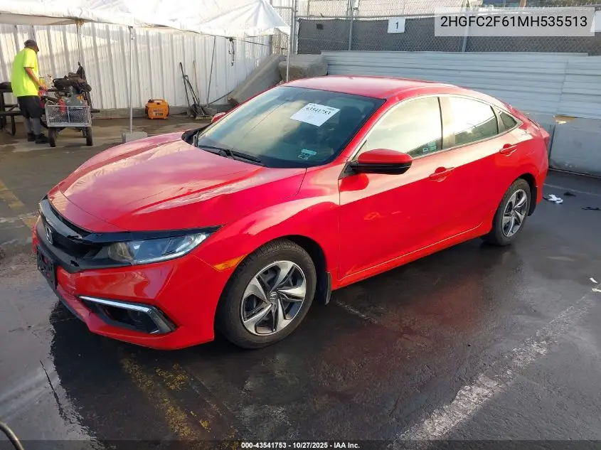 2HGFC2F61MH535513 2021 Honda Civic Lx