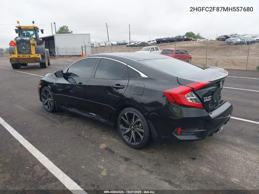 2HGFC2F87MH557680 2021 Honda Civic Sport
