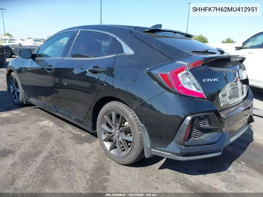 SHHFK7H62MU412951 2021 Honda Civic Ex