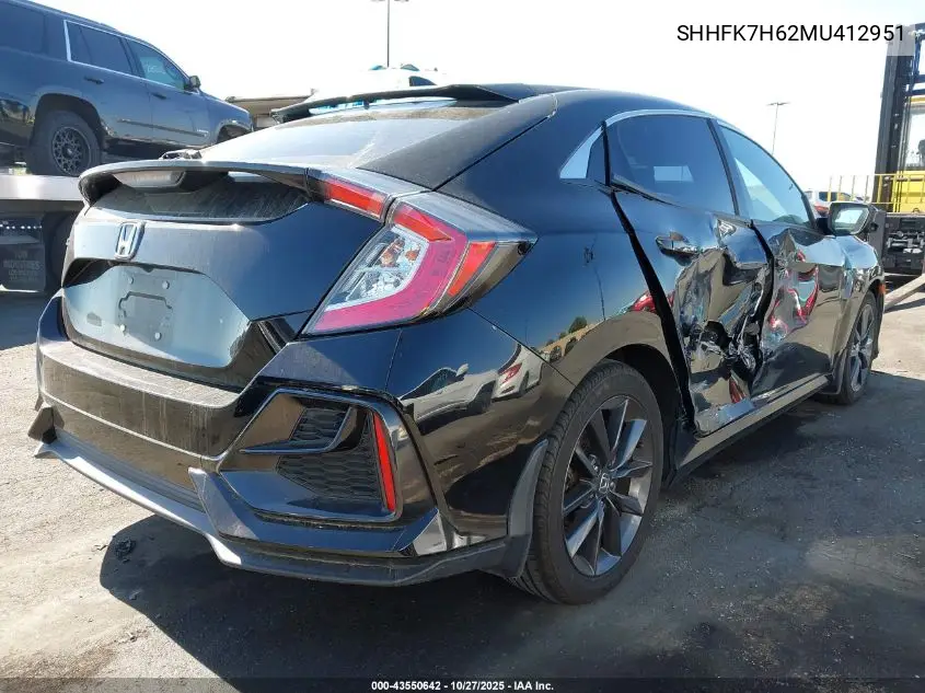 SHHFK7H62MU412951 2021 Honda Civic Ex