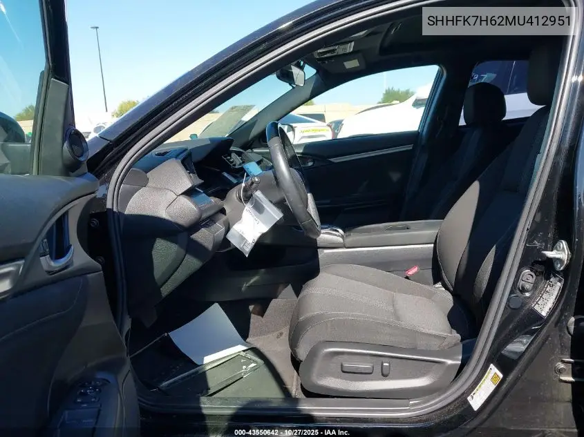 SHHFK7H62MU412951 2021 Honda Civic Ex
