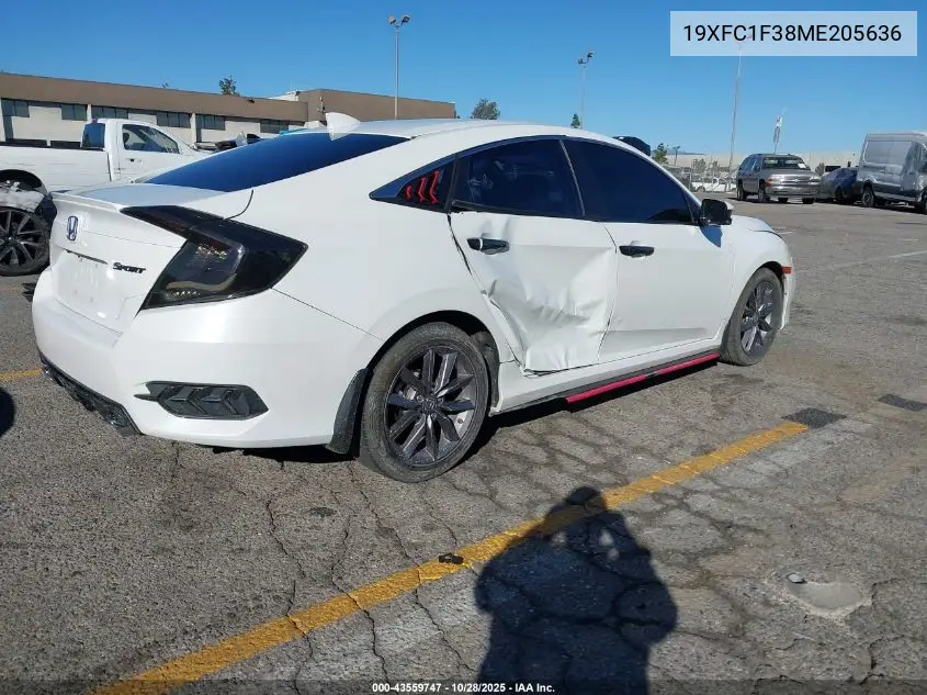 19XFC1F38ME205636 2021 Honda Civic Ex