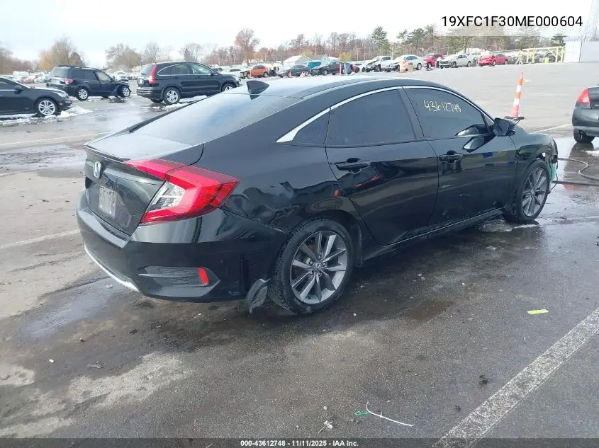 19XFC1F30ME000604 2021 Honda Civic Ex