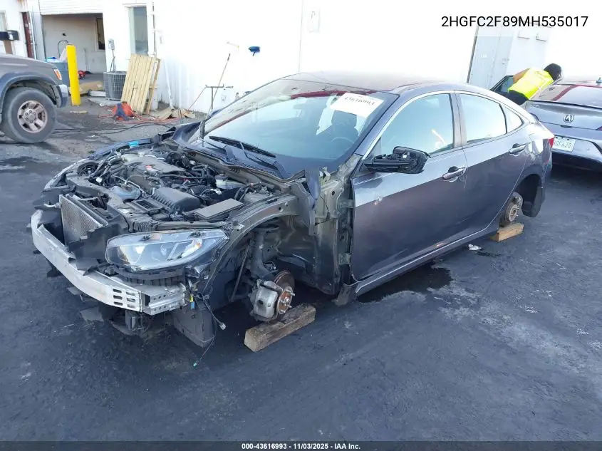 2HGFC2F89MH535017 2021 Honda Civic Sport